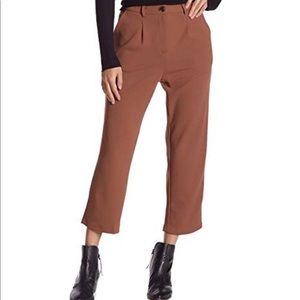 GOOD LUCK GEM Front Pleat Ankle Pants